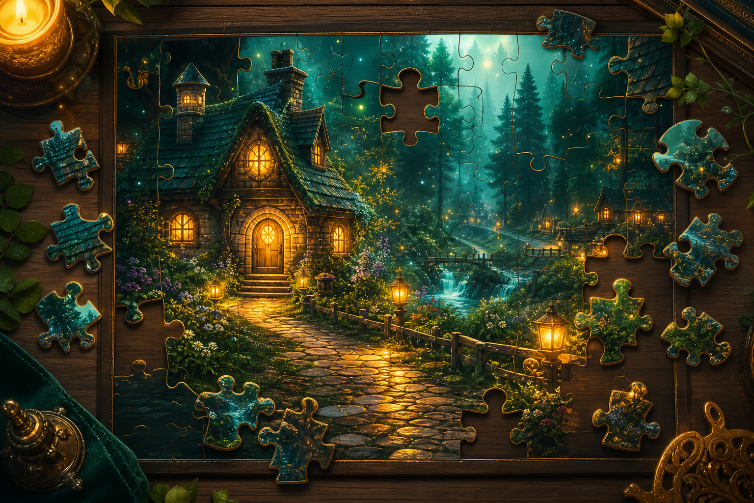 Picture Puzzle card scene in the kingdom